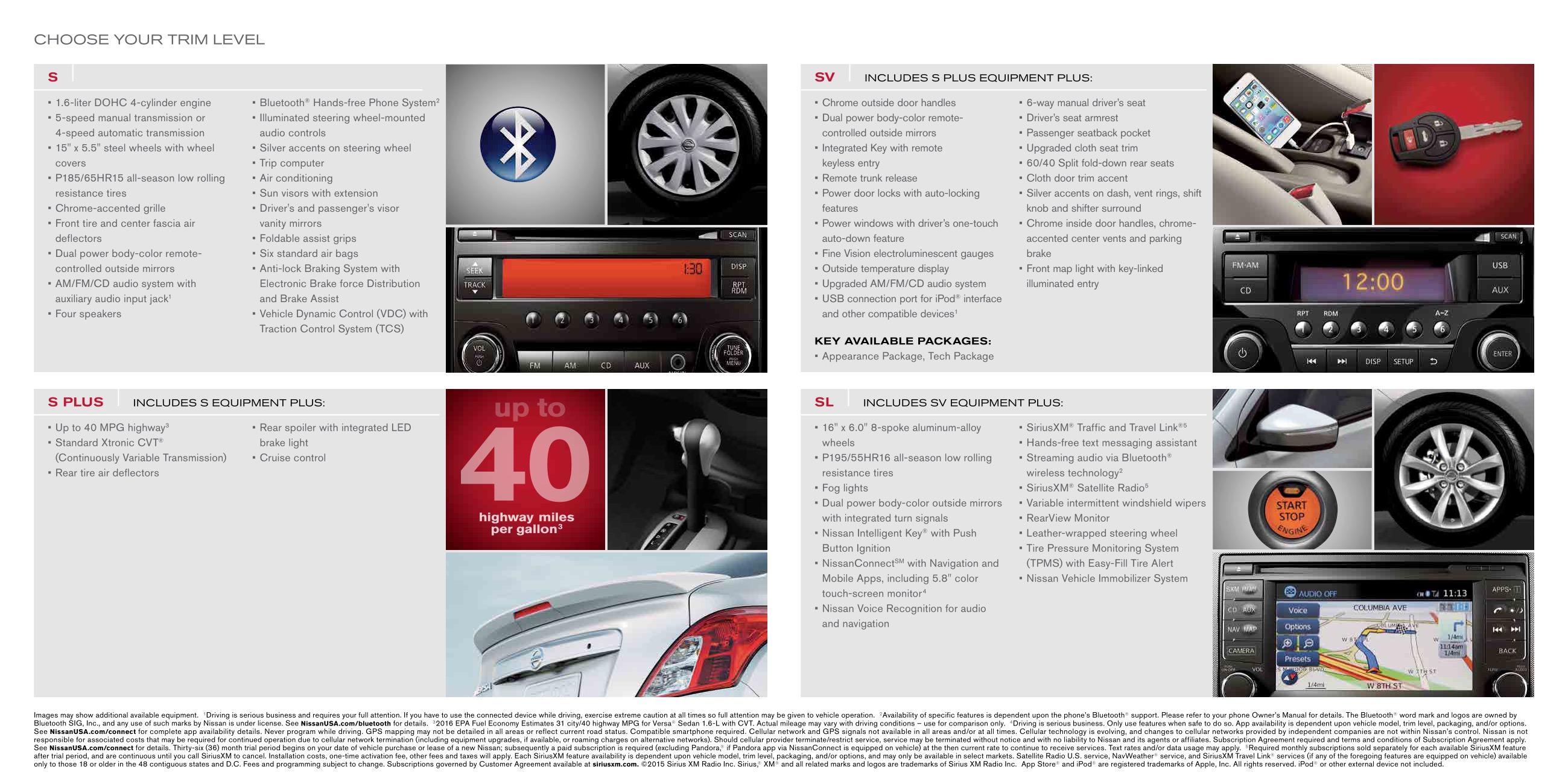 2016 Nissan Versa Sedan Brochure Page 6